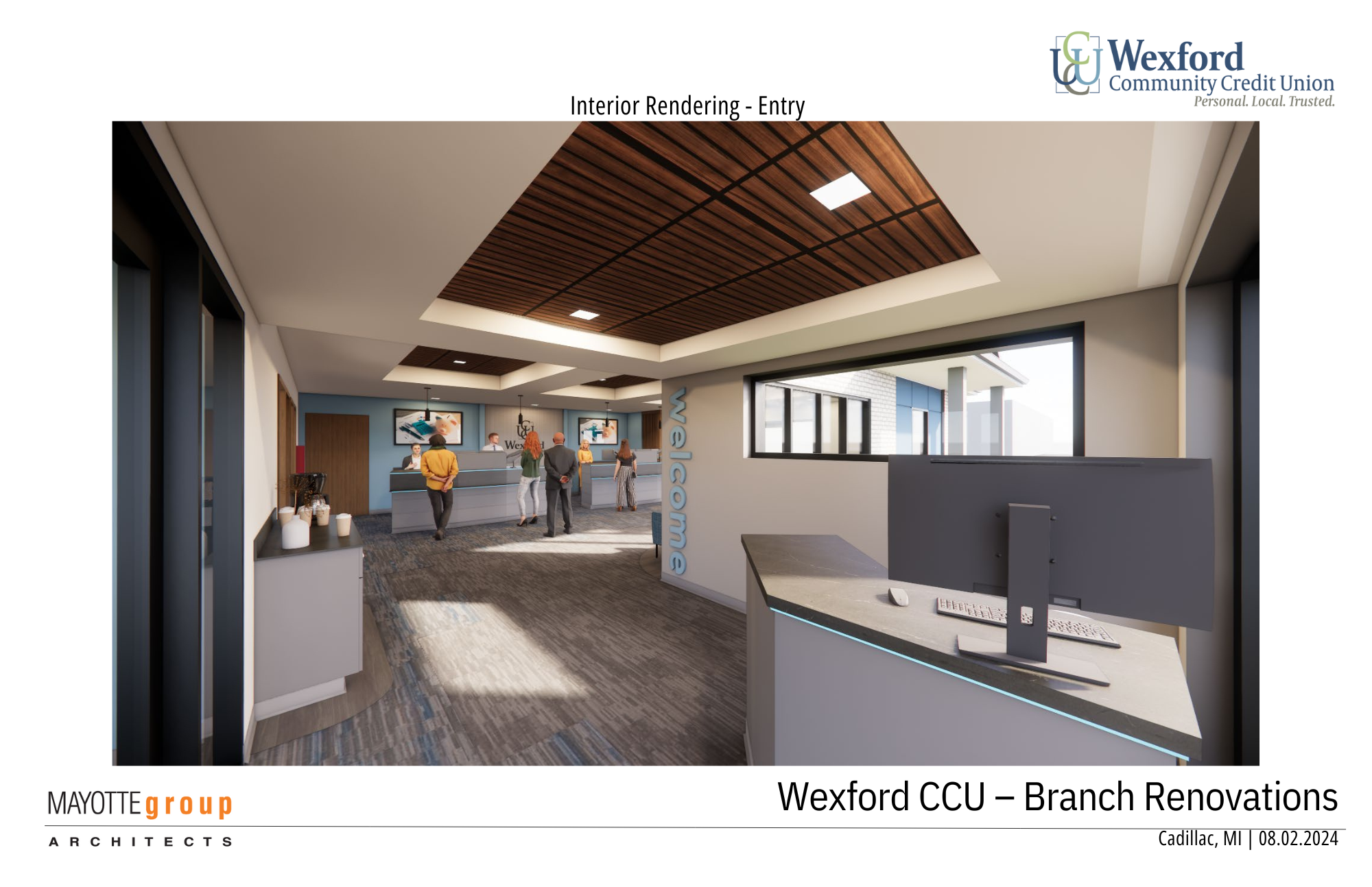 Rendering of new WCCU lobby.